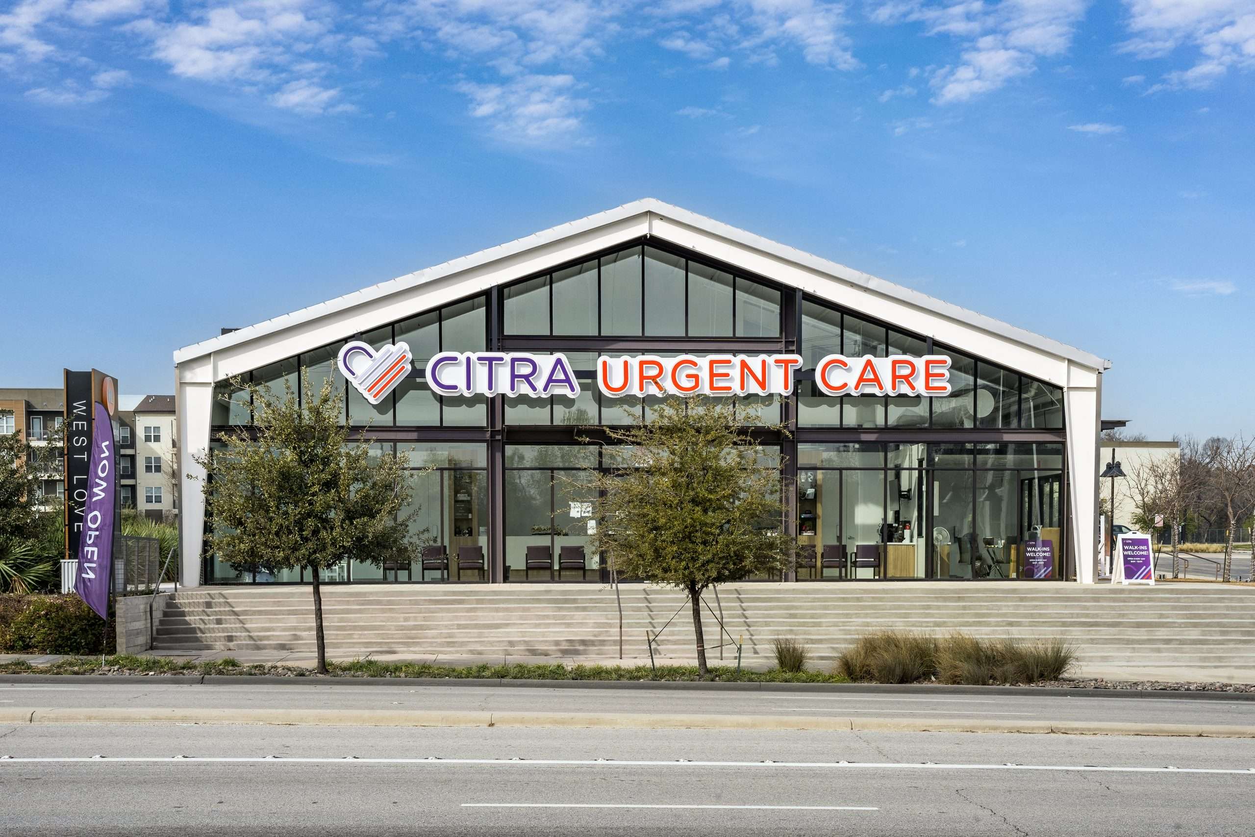 Citra Urgent Care Mockingbird Location building shot from across the street